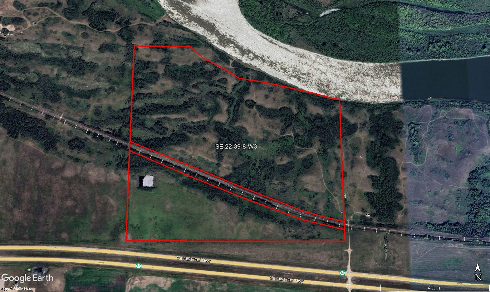 1 Satellite image outlined a