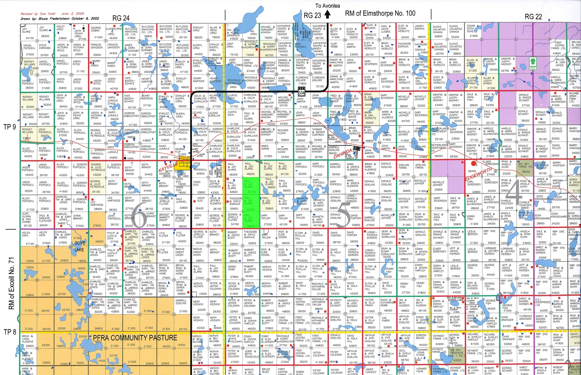 1a RM 70 Map highlighted