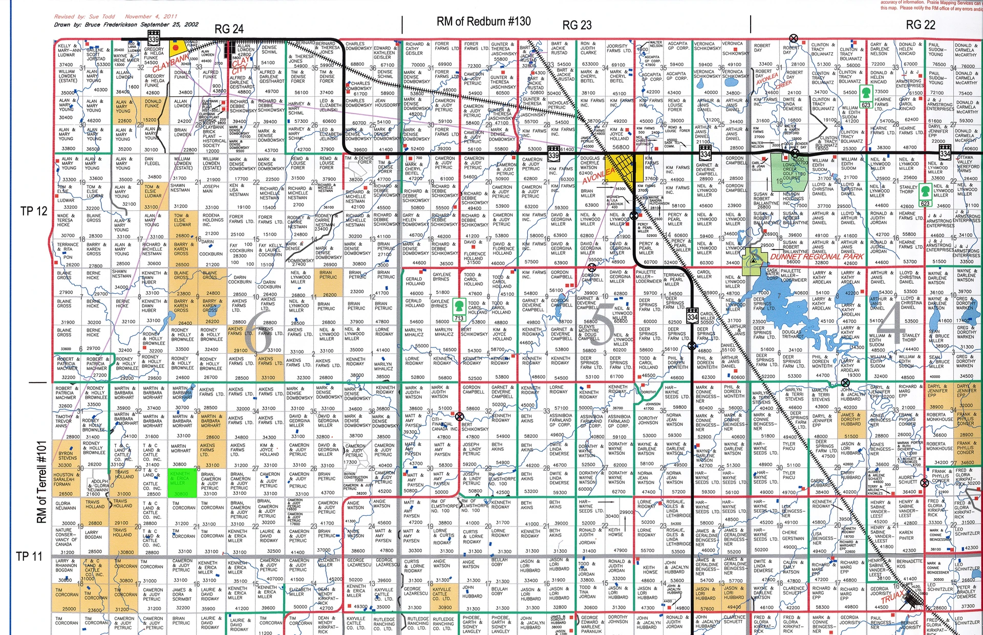 RM 100 map highlighted
