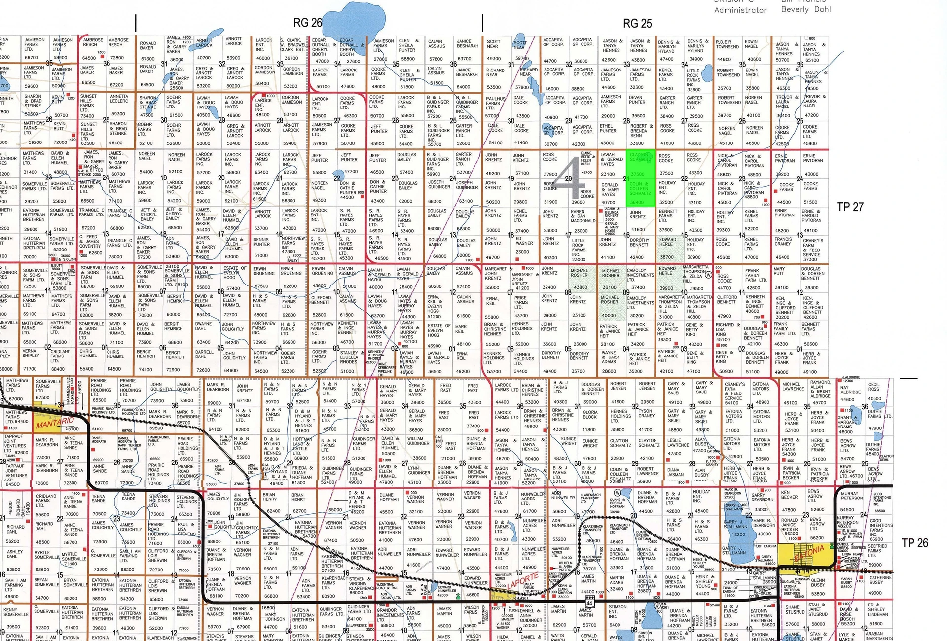 RM 261 map highlighted