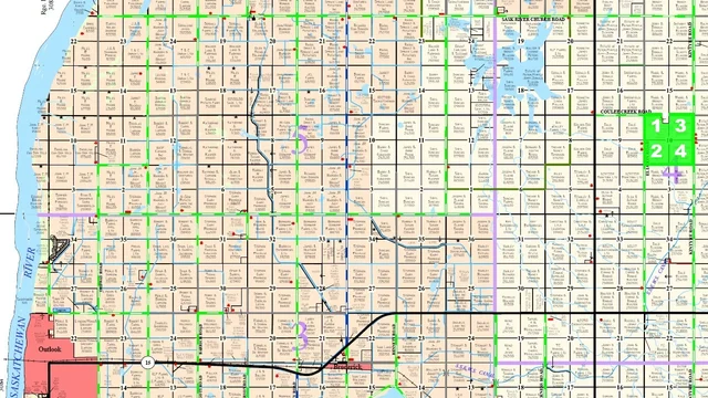 RM 284 map highlighted
