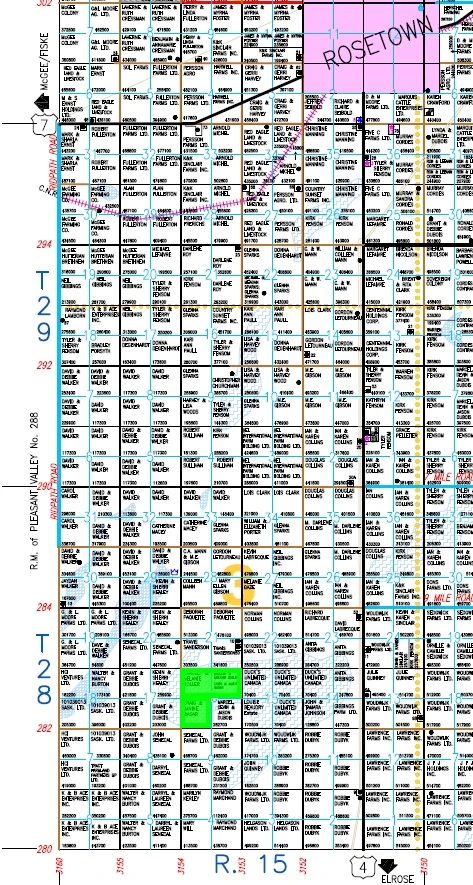 RM 287 map highlighted