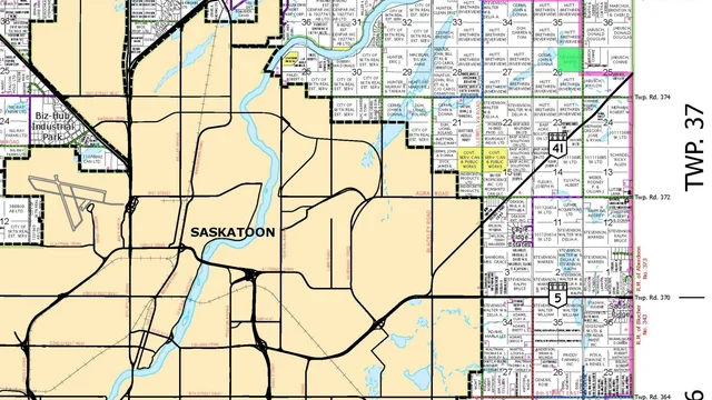 RM 344 Corman Park map highlighted