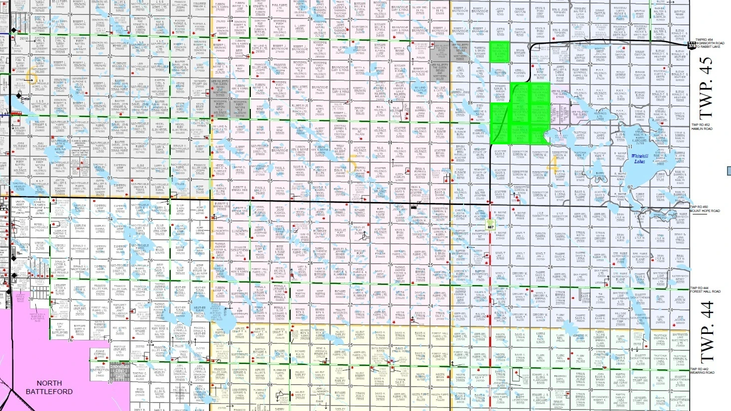 RM 437 map highlighted