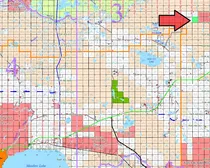 RM 588 map with Meadow Lake - highlighted