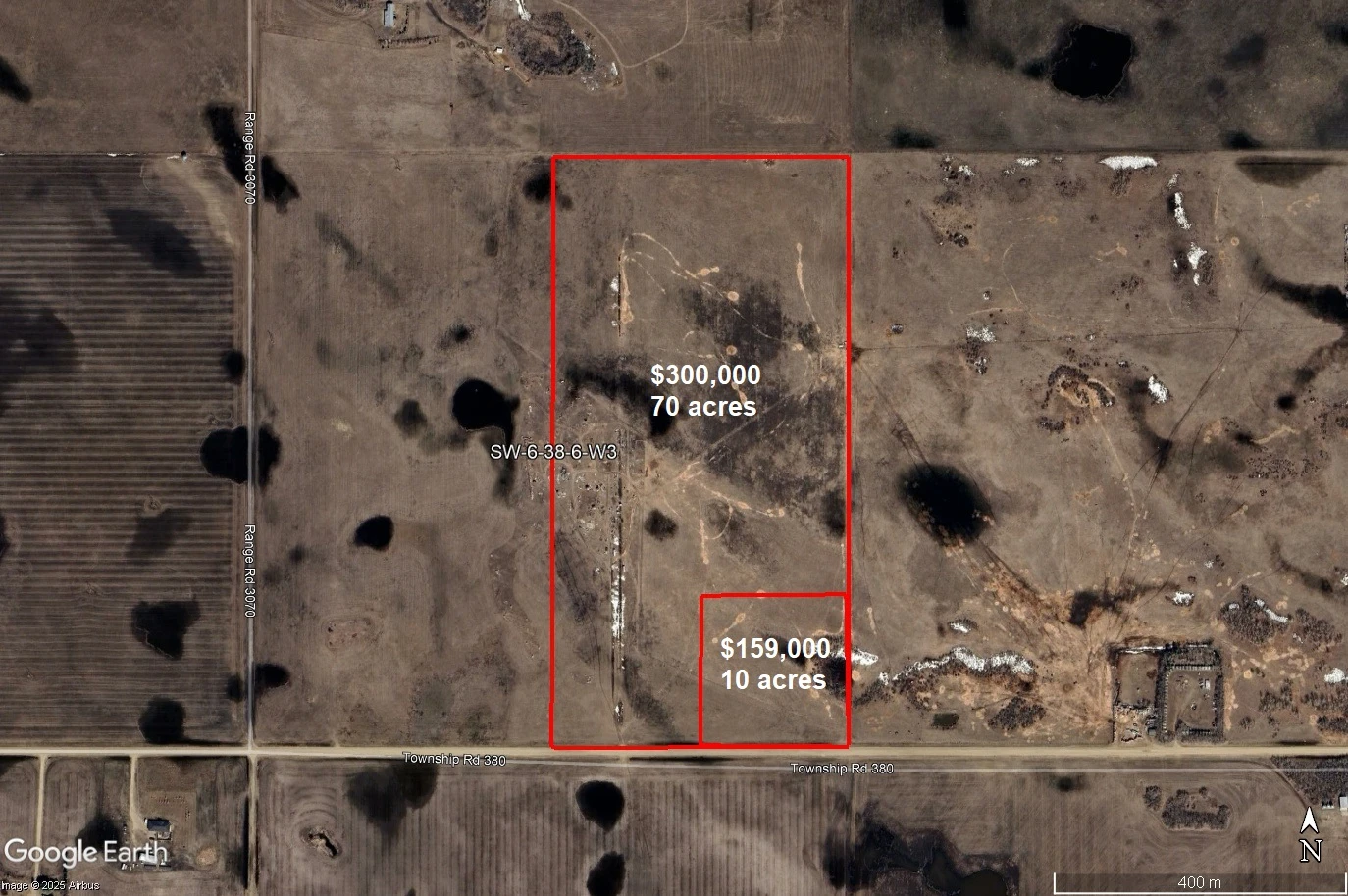 Satellite Image Outlined with price