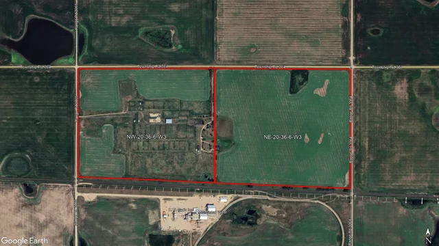 Satellite Image Ptn NW and Ptn NE 20-36-6 W3