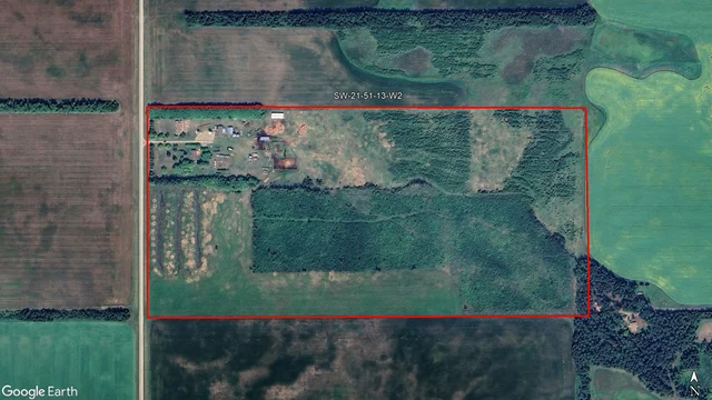 Satellite image outlined