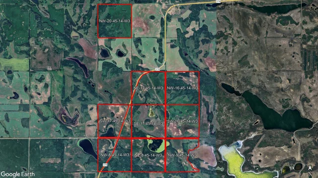 Satellite image outlined