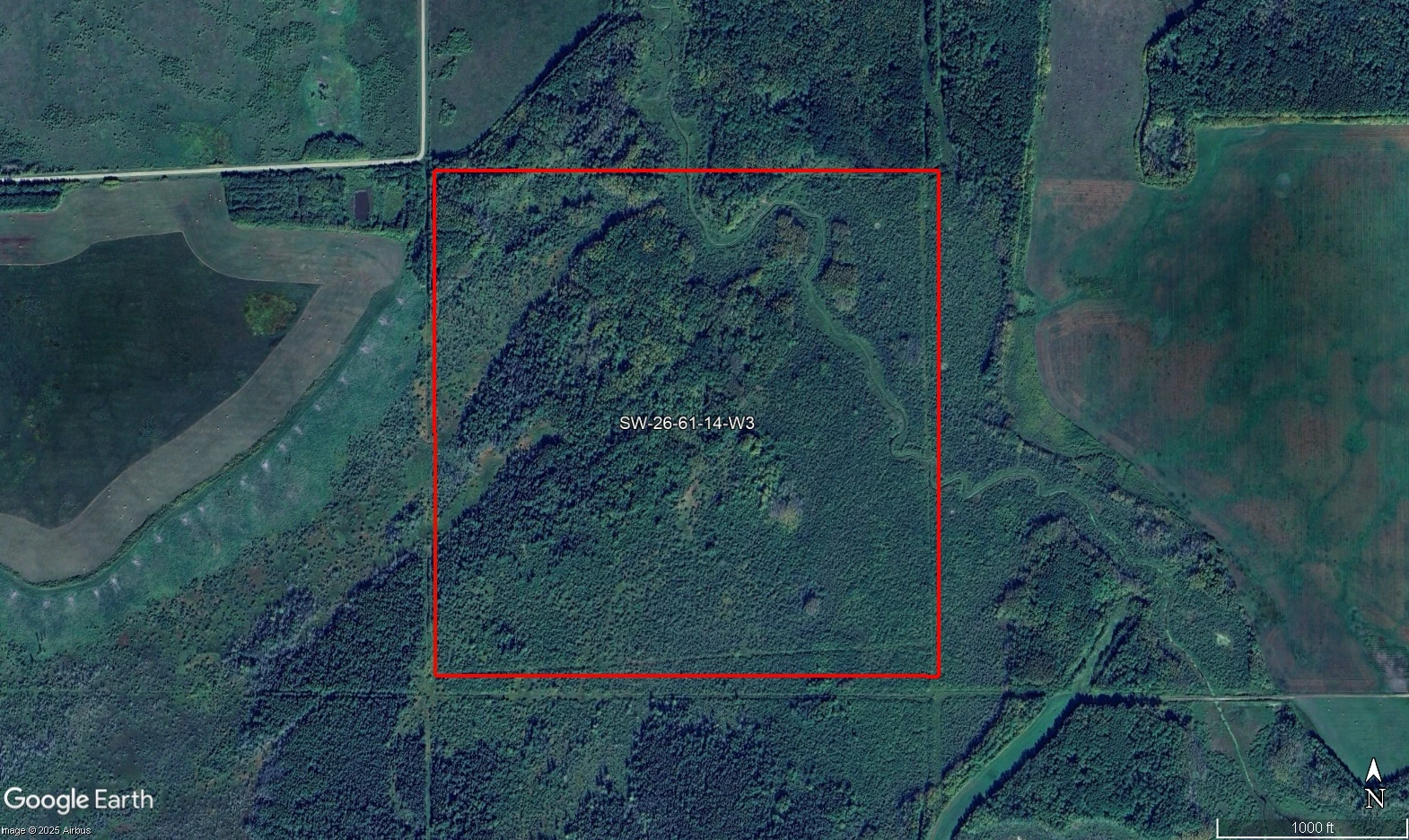 Satellite image outlined RM 588